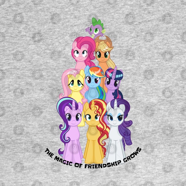 My Little Pony main cast (mane 6, 8,9) by SketchedCrow